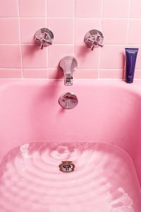 pink bathtub